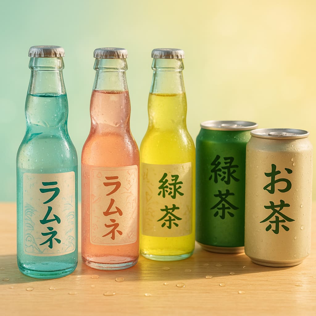 Japanische Getränkeauswahl